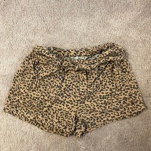 Arie Leopard Print Shorts